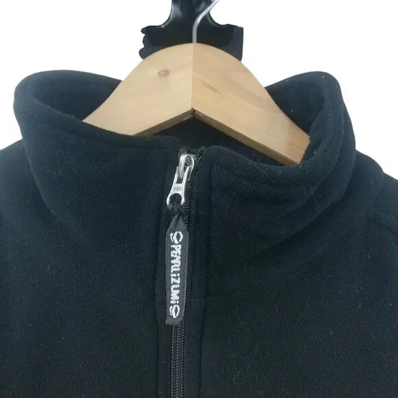 Pearl Izumi Full Zip Black Mock Neck Fleece Jacket Size L Mens Pockets Cycling - Picture 3 of 12